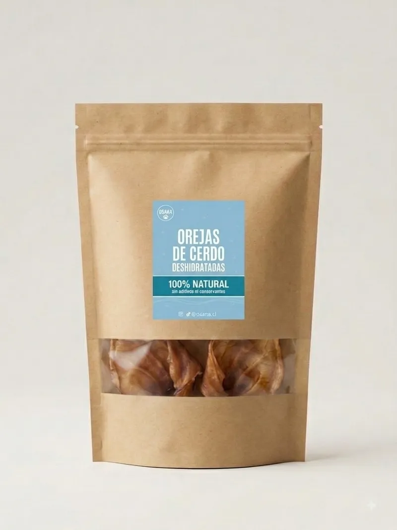 Bolsa kraft de orejas de cerdo deshidratadas Osana